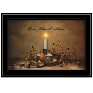 Love Warmth Home 2 Black Framed Print Wall Art N270-405528