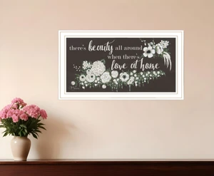 Love At Home White Framed Print Wall Art N270-529901