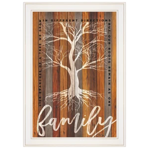 Family Roots 1 White Framed Print Wall Art N270-415457