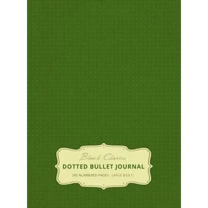 Large 8.5 x 11 Dotted Bullet Journal (Moss Green #14) Hardcover - 245 Numbered Pages - Hardcover H871-10795872715025