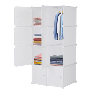 8 Cube Organizer Stackable Plastic Cube Storage Shelves Design Multifunctional Modular Closet Cabin T575-S0671266994