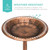 Outdoor Garden Polyresin Bird Bath in Rustic Aged Copper Brown Finish Q280-CBBFPS39671528