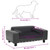  Dog Sofa Dark grey Faux leather, Plush, Solid fir wood A949-171044