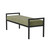 Modern Industrial Bed Bench with Black Metal Frame and Sage Green Velvet Cushion Q280-LUBSG17536428