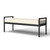 Modern Industrial Bed Bench with Black Metal Frame and Cream Upholstered Cushion Q280-LUBCB1925462874