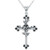 Rose Twine Unique Cross Design Baroque Style Wholesale 925 Sterling Silver Necklace A392-sine0134