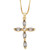 Classic Cross Pendant Wholesale Women 18K Gold Plated Copper Necklace - Gray A392-fane7639