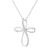 .925 Sterling Silver Diamond Accent Cross Ribbon 18" Pendant Necklace (I-J Color, I2-I3 Clarity) N162-80-7681WDM