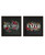 Set Of Two Cherish and Have Faith 2 Black Framed Print Wall Art N270-407983