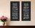 Set Of Two Family and House Rules Black Framed Print Wall Art N270-405713