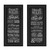 Set Of Two Family and House Rules Black Framed Print Wall Art N270-405713