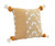 20" X 20" Yellow And Cream 100% Cotton Geometric Zippered Pillow N270-517237