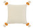 20" X 20" Yellow And Cream 100% Cotton Geometric Zippered Pillow N270-517237