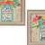 Set Of Two Mason Jar Floral Happiness at Home Brown Framed Print Wall Art N270-405709
