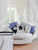 17" Blue and White Linen Throw Pillow N270-364153