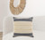 24" X 24" Denim Blue Tan And Taupe Jute Coastal Zippered Pillow N270-516725
