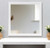 38" White Square Wood Framed Accent Mirror N270-482395