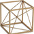 6" Gold Metal Cube Sculpture N270-483222