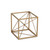 6" Gold Metal Cube Sculpture N270-483222