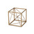 6" Gold Metal Cube Sculpture N270-483222