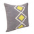 20" X 20" Gray White And Yellow 100% Cotton Geometric Zippered Pillow N270-516664