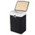 Rectangle Bamboo Hamper Laundry Basket Washing Cloth Bin Storage Bag Lid 3 color-Black - Color: Bla D681-HW67642BK