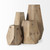 11" Natural Stain Geometric Wooden Vase N270-397506