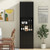 75 Inch Kitchen Pantry Cabinet Tall Cupboard with Doors and Shelves-Black - Color: Black D681-JV11680DK+