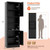 75 Inch Kitchen Pantry Cabinet Tall Cupboard with Doors and Shelves-Black - Color: Black D681-JV11680DK+