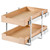2 Tier Pull Out Cabinet Organizer, 14"W x 21"D Cabinet Drawer, Soft Close Slide out Shelf, Heavy-Du E415-LCSCTJMS2C146U2CWV0