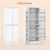 Kitchen Pantry Cabinet 65.5 Inch Freestanding Tall Buffet Cupboard-White - Color: White D681-KC58349WH+