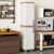 Plastic Kitchen Pantry with 4 Adjustable Shelves and Single Door for Living Room and Kitchen-Beige  D681-JZ10441BE