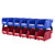 Plastic Storage Bin, (11-Inch x 5-Inch x 5-Inch), Hanging Stackable Storage Organizer Bin, Blue/Red E415-DDWLX12G00006BTMBV0