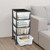 Plastic Storage Drawers Cart, 4 Drawers Storage Organizer with Wheels, Rolling Closet Organization  E415-CWCT1SLJL4G13PBKB001V0