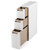 3-Tier Narrow Storage Cabinet  Slim Rolling Cart with 3 Drawers and 2 Removable Dividers-S - Color: D681-JV14602BE-3