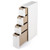 Narrow Storage Cabinet with Drawers and Removable Dividers-M - Color: Beige - Size: 4-Drawer D681-JV14602BE-4