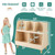 5-Cube Kids Bookshelf and Toy Organizer with Anti-Tipping Kits-Oak - Color: Oak D681-TP10097BE