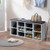 10-Cube Organizer Shoe Storage Bench with Cushion for Entryway-White - Color: White D681-HW63680WH