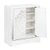 Mirrored Shoe Cabinet 4-Tier Shoe Organizer with Large Drawer-White - Color: White D681-JV13517WH