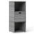 Outdoor Storage Cabinet Patio Wicker Organizer with Drawer-Gray - Color: Gray D681-HW75332GR