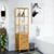 Bamboo Tower Hamper Organizer with 3-Tier Storage Shelves-Natural B593-HW66866