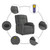  Massage Recliner Chair Dark Grey Fabric A949-3205753