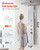 Shower Panel Tower System with Rainfall Waterfall Shower Head, 53 in Brushed Stainless Steel Shower E415-FTYS5CS2MSDP8X8BJ001V0