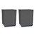Planter Set of 2 Black Polypropylene 11.8x11.8x14.6 in. A949-364182
