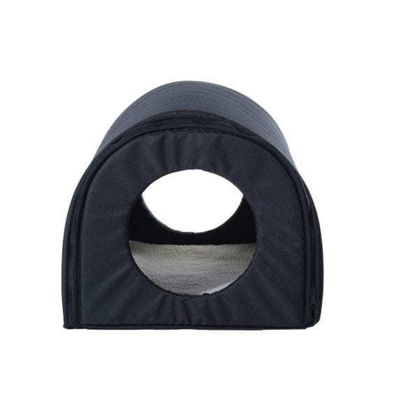 Outdoor Heated Cat House with Warm Padded Bed in Black Q280-PHAOJF1213