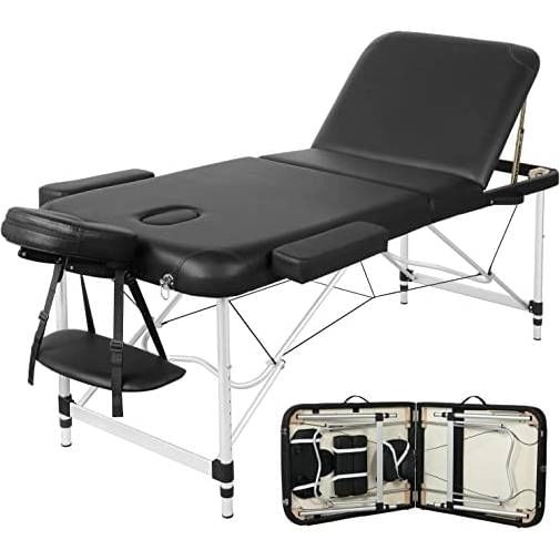 Black Extra Wide Adjustable Portable Massage Tattoo Folding Table Q280-EWFA1322