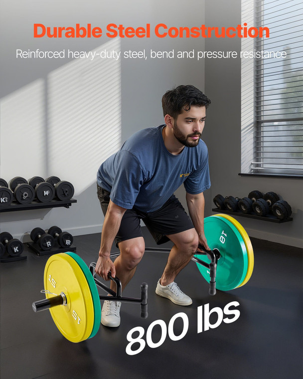 Trap Bar Hex Bar, Open-Ended Frame Hex Barbell, 2-Inch 800 LBS Capacity Shrug Bars with Knurled Gri E415-KFSLJYLGDTJH6D4YT001V0