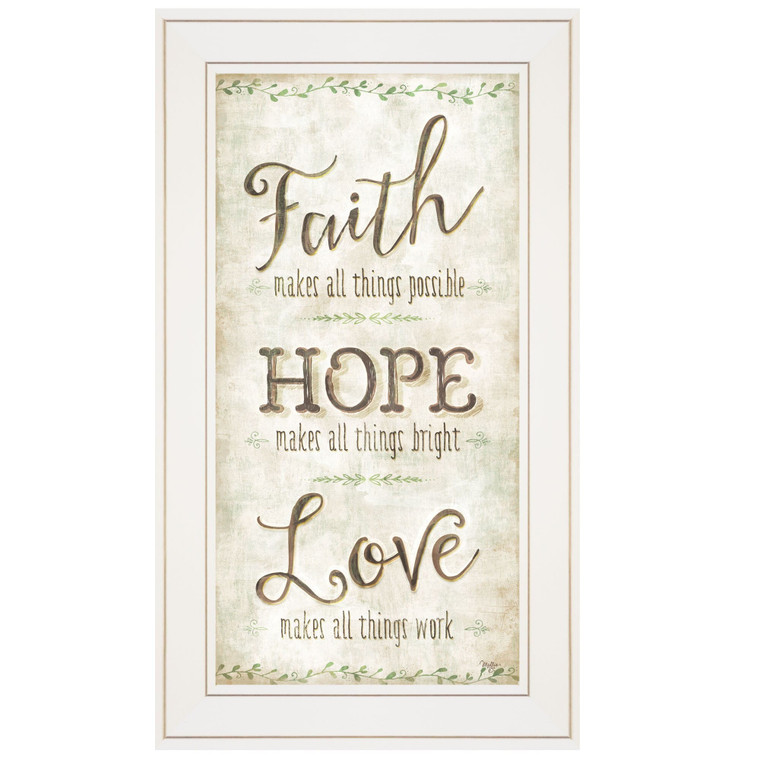 Faith 1 White Framed Print Wall Art N270-405429