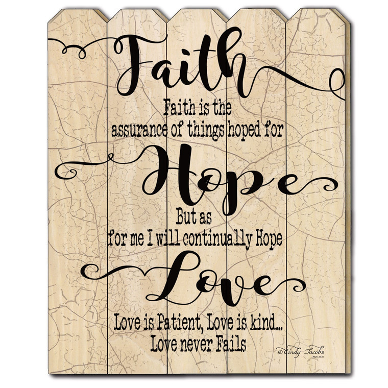 Faith Hope Love Unframed Print Wall Art N270-404801