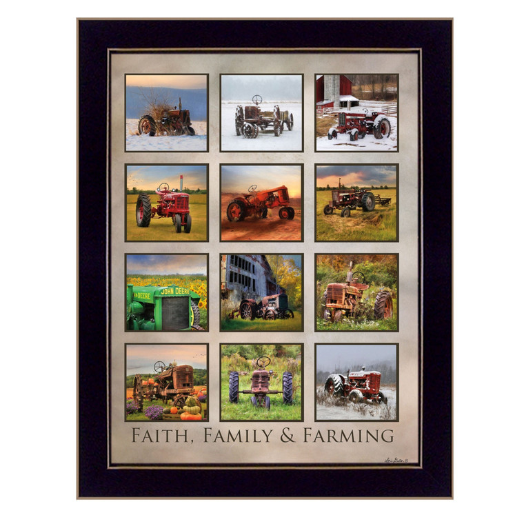 Faith Family Farming Black Framed Print Wall Art N270-405055